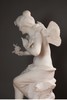 独角鹿西洋古董法国出品新艺术风格女性人物主题白色大理石古董雕塑作品《蜻蜓与蝴蝶》 商品缩略图3