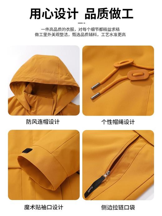 NASA黄亦玫同款冲锋衣套装 秋冬男女同款户外三合一户外登山穿搭户外出游 商品图2