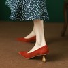 【预售5天】柔软气质款猫跟高跟鞋子，尖头羊反真皮细跟优雅单鞋WC&M9630 商品缩略图4