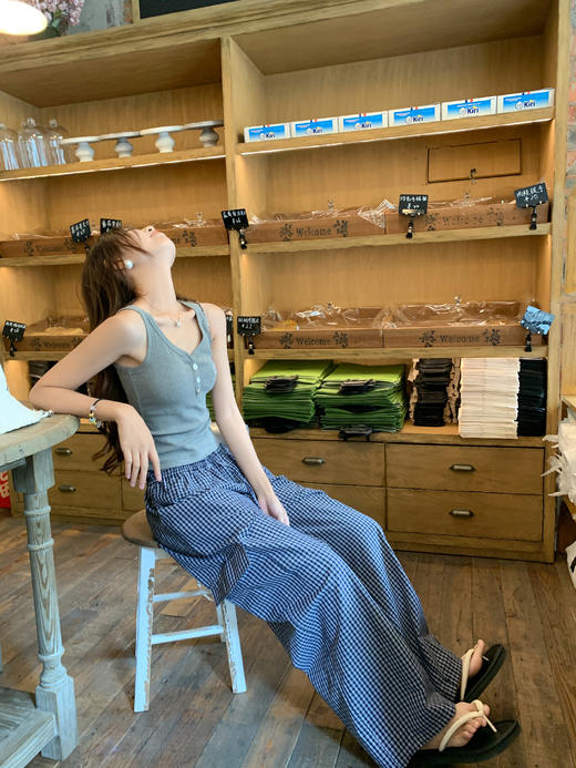 【149元任选2件】最后一波现货！藏蓝格子休闲工装裤 商品图7