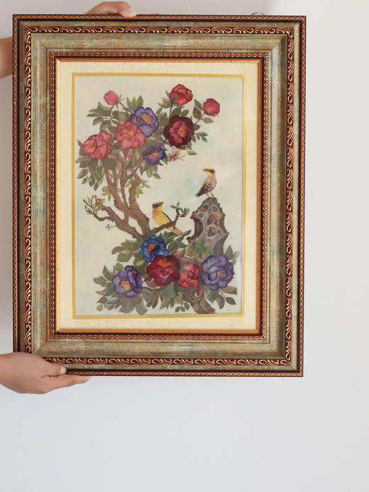 《鸟语花香》押花画 商品图0