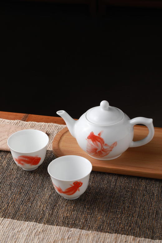 五福金鱼茶具套组（三头T鱼） 商品图4