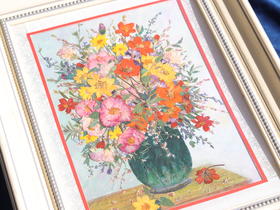 《花开四季》押花画