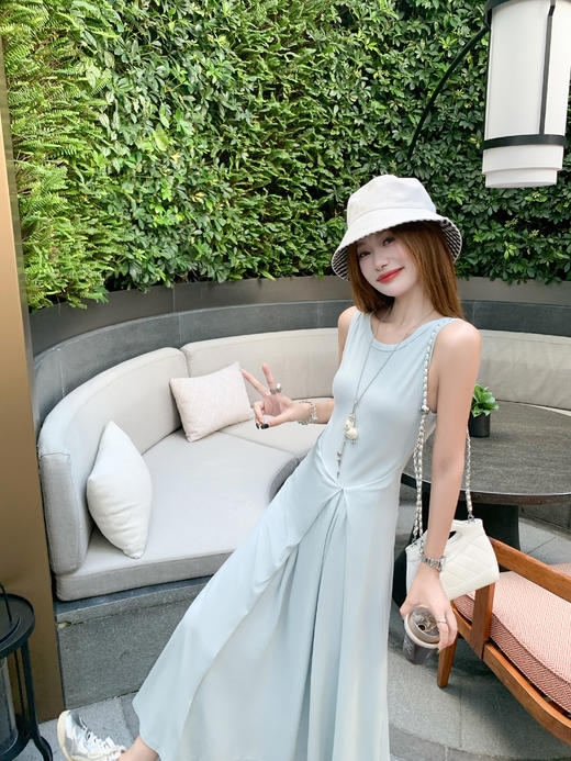 【169元任选2件】最后一波现货！韩系蓝色背心连衣裙 商品图5