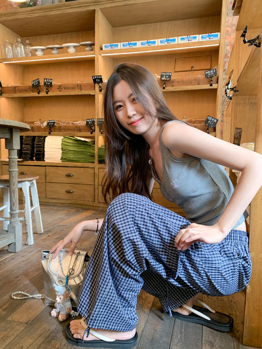 【149元任选2件】最后一波现货！藏蓝格子休闲工装裤 商品图9