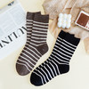 【6双装】女士秋冬厚袜子条纹时尚蚕丝羊毛袜保暖舒适女袜中长筒【2522810】 商品缩略图0