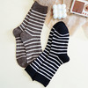 【6双装】女士秋冬厚袜子条纹时尚蚕丝羊毛袜保暖舒适女袜中长筒【2522810】 商品缩略图2