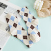 【59元3双】女士时尚棉袜菱形时尚袜中长筒袜子秋冬女袜【2522510】 商品缩略图3