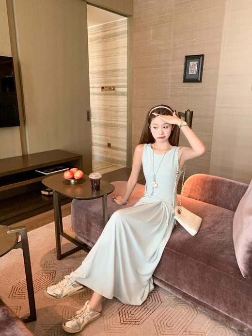 【169元任选2件】最后一波现货！韩系蓝色背心连衣裙 商品图6