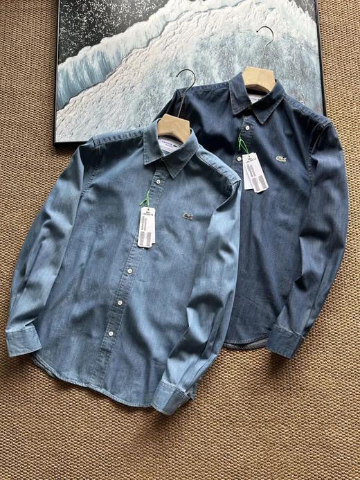 鳄鱼秋季新款轻薄复古牛仔衬衫 商品图2