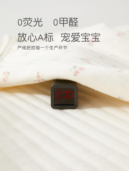 【柔软细腻！A类0荧光】按扣设计，易换衣，新生婴儿衣服秋冬季夹棉连体衣刚出生宝宝护肚哈衣纯棉a类保暖衣。rb 商品图4