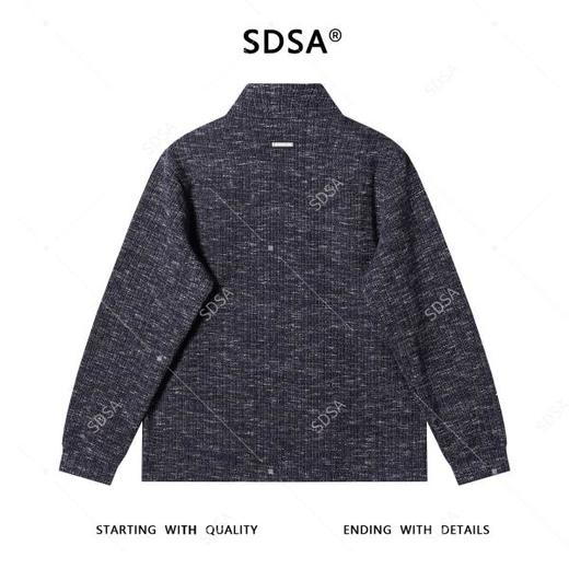 87788SDSA男士秋冬新款痞帅男装潮牌高街半拉链立领针织卫衣时尚上衣 商品图5