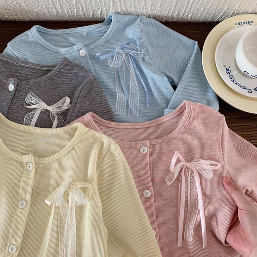 【秒杀】喜林贝尔女童奶油花边开衫 多色可选 商品图2