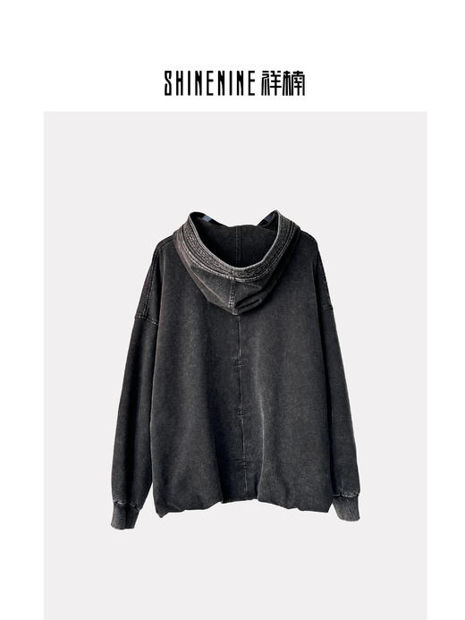 W43546582做旧磨白帽衫卫衣 商品图1