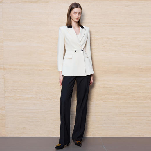 IWY/高级感米白色西装套装女新款春秋气质职业装阔腿裤正装CP2473 商品图0