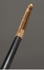 独角鹿西洋古董 1880-1910年代西班牙出品卷叶花卉纹主题托莱多钢镶嵌黄金杖柄装饰硬木杖身古董手杖 商品缩略图3