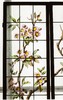 独角鹿西洋古董 19世纪末法国新艺术时期出品水岸花开主题彩绘玻璃花窗一对 商品缩略图1