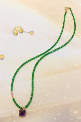 沙弗莱紫水晶项链