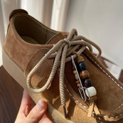 【部分款式预售7天内发货】【时髦百搭，显脚小】【脚感佳，巨柔软】2025年秋冬女新款意大利凯撒KAISER丑萌松弛感厚底袋鼠鞋休闲绒面复古风乐福勃肯鞋100% 商品图4