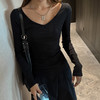 【万能打底】莱赛尔天丝V领修身打底衫 商品缩略图3