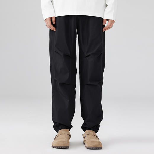 CHINISM CH降落伞美式工装裤男黑色伞兵裤束脚户外春秋新款休闲裤 商品图0