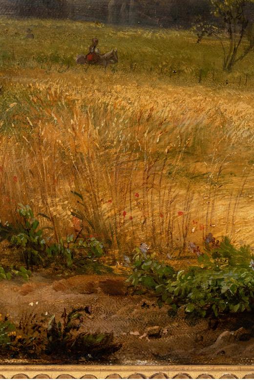 独角鹿西洋古董 法国画家François Edme Ricois签名创作风景主题布面油画客厅装饰画《马雷-马尔利》与《圣日耳曼昂莱台地》 商品图8