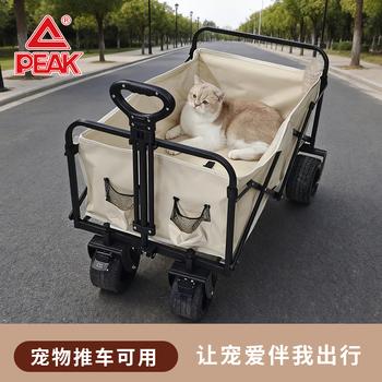 匹克（PEAK）户外露营车折叠坦克轮营地车买菜带娃狗狗宠物推车车 商品图2