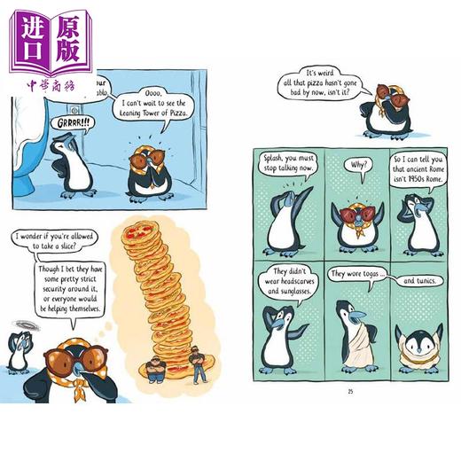 预售 【中商原版】漫画桥梁书 肥瘦二人组穿越罗马假期 Pablo and Splash Roman Holiday 英文原版童书 企鹅冒险故事 全彩幽默漫画 商品图2