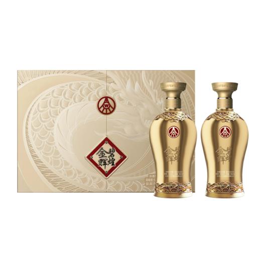五粮液 金碧辉煌 龙行大运 52度 浓香型白酒（双瓶礼盒装） 商品图0