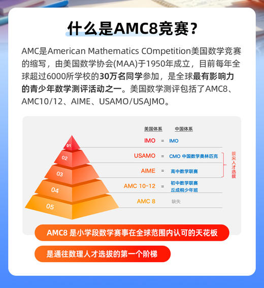 【鱼Sir】美国AMC8 赛考直通车 含真题册+考位+罗博士直播 商品图1
