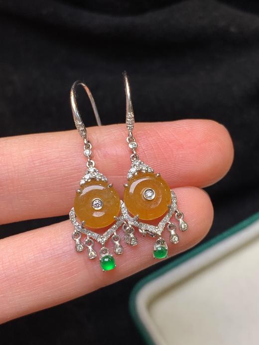 平安扣翡翠耳坠 商品图0