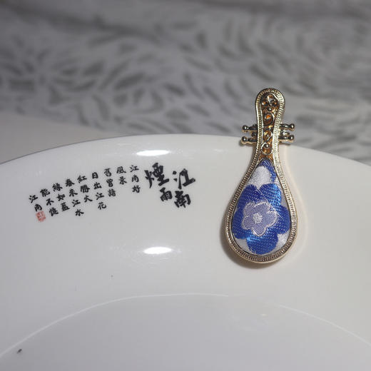 【宋锦琵琶发夹】敦煌小众非遗宋锦发夹 百搭古风汉服旗袍配饰 新中式国风头饰 商品图4