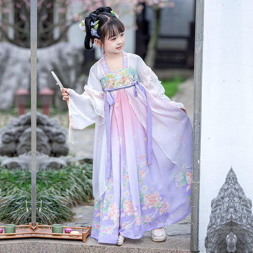 【苏城纪】清仓特价款汉服女童襦裙 荷韵 商品图4