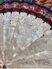 独角鹿西洋古董 中国古董 母贝精雕扇骨装饰官邸人物主题纸本彩绘双扇面折扇 商品缩略图5