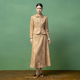 【林栖设计小店】金风玉露系列套装手工钉珠蕾丝2025秋季新款上衣半裙女1953139