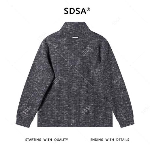 87788SDSA男士秋冬新款痞帅男装潮牌高街半拉链立领针织卫衣时尚上衣 商品图5