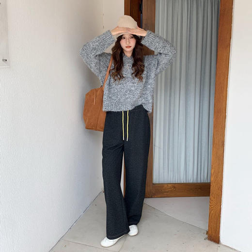 【力推！回购top款！】绵羊毛高腰牛仔弯刀裤 商品图3