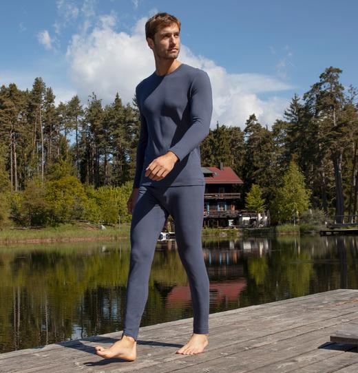 【云朵棉】SCHIESSER德国舒雅男士云朵棉双面布96%棉+4%氨纶190g男款保暖衣套装35/25902W 商品图3