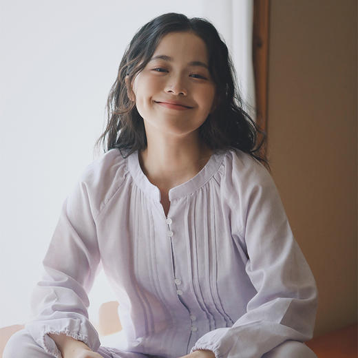 2025秋新款！纯棉纱布长袖家居服 温柔紫黛可外穿睡衣套装女春秋季 商品图3