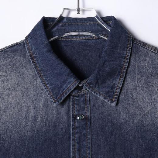 C53030SDSA男士秋冬新款痞帅男装休闲牛仔衬衫时尚宽松翻领长袖渐变外套 商品图2