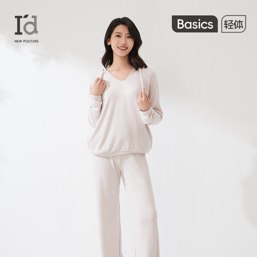 I‘d爱帝云感超柔花纱连帽休闲女士长袖居家套装 商品图2