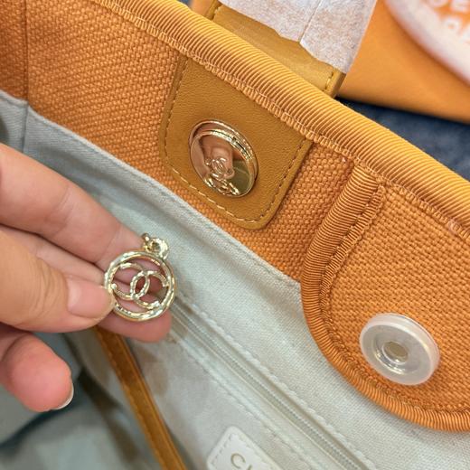 香家橘色帆布沙滩包 商品图12