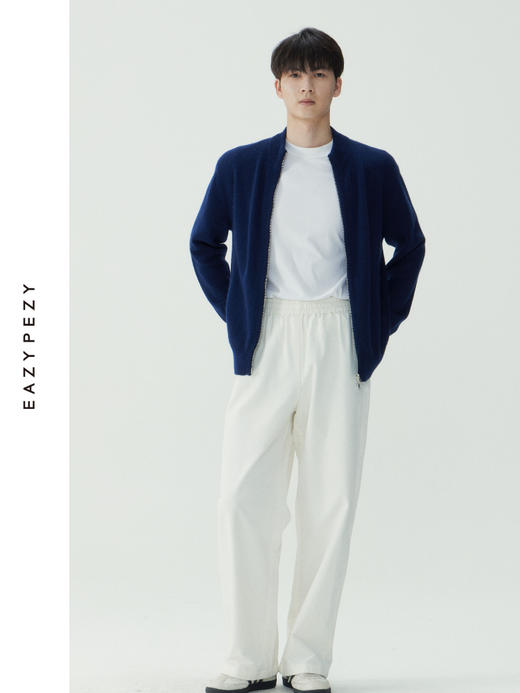 男士羊绒羊毛立领拉链外套 商品图3