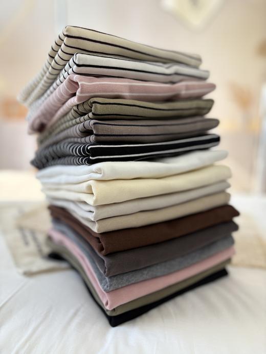 【出口级品质‼️55/2件】打底衫“面料卷王”A类棉/羊毛拉架，双王炸组合！280高克重羊毛拉架纯棉材质 ！内里碳素磨毛，巨巨巨柔软，舒适度随便对比！ 商品图9