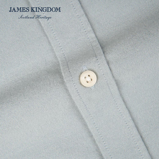 【拉绒磨毛牛津纺】占姆士衬衫男款长袖纯棉拉绒牛津纺秋冬季休闲商务全棉衬衣 商品图5