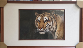 《威武》瓷板画