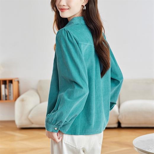 馥迦复古软糯舒适灯芯绒纯棉衬衫 商品图10