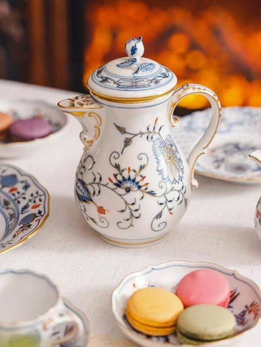【已售】独角鹿西洋古董 20世纪德国著名瓷窑出品赤金洋葱系列六人下午茶瓷器套件 商品图2
