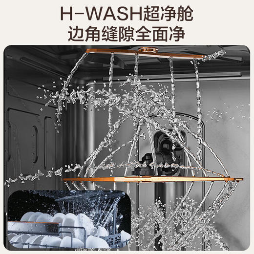 卡萨帝（Casarte）【小炫风Pro】洗碗机嵌入式18套大容量H-Wash超净舱揽光炫彩滑动开关门CYSZW1857GHU1 商品图3