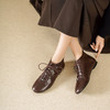 Westory2025年冬季圆头平底休闲踝靴老钱风舒适羊皮短靴W25DS85271 商品缩略图2